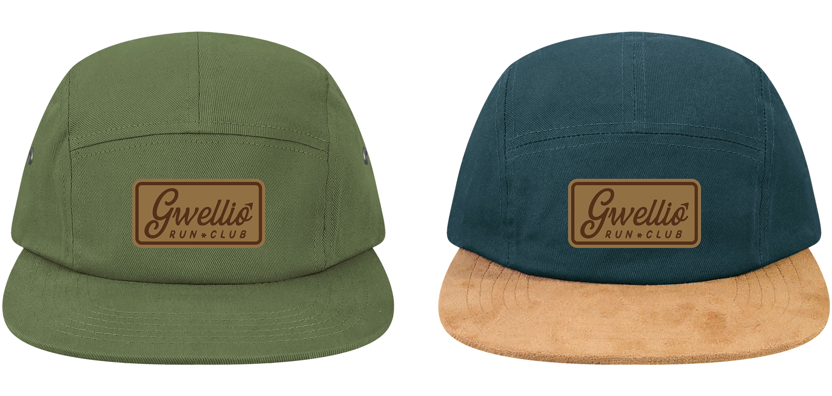 Gwellio Camp Hat in olive and navy