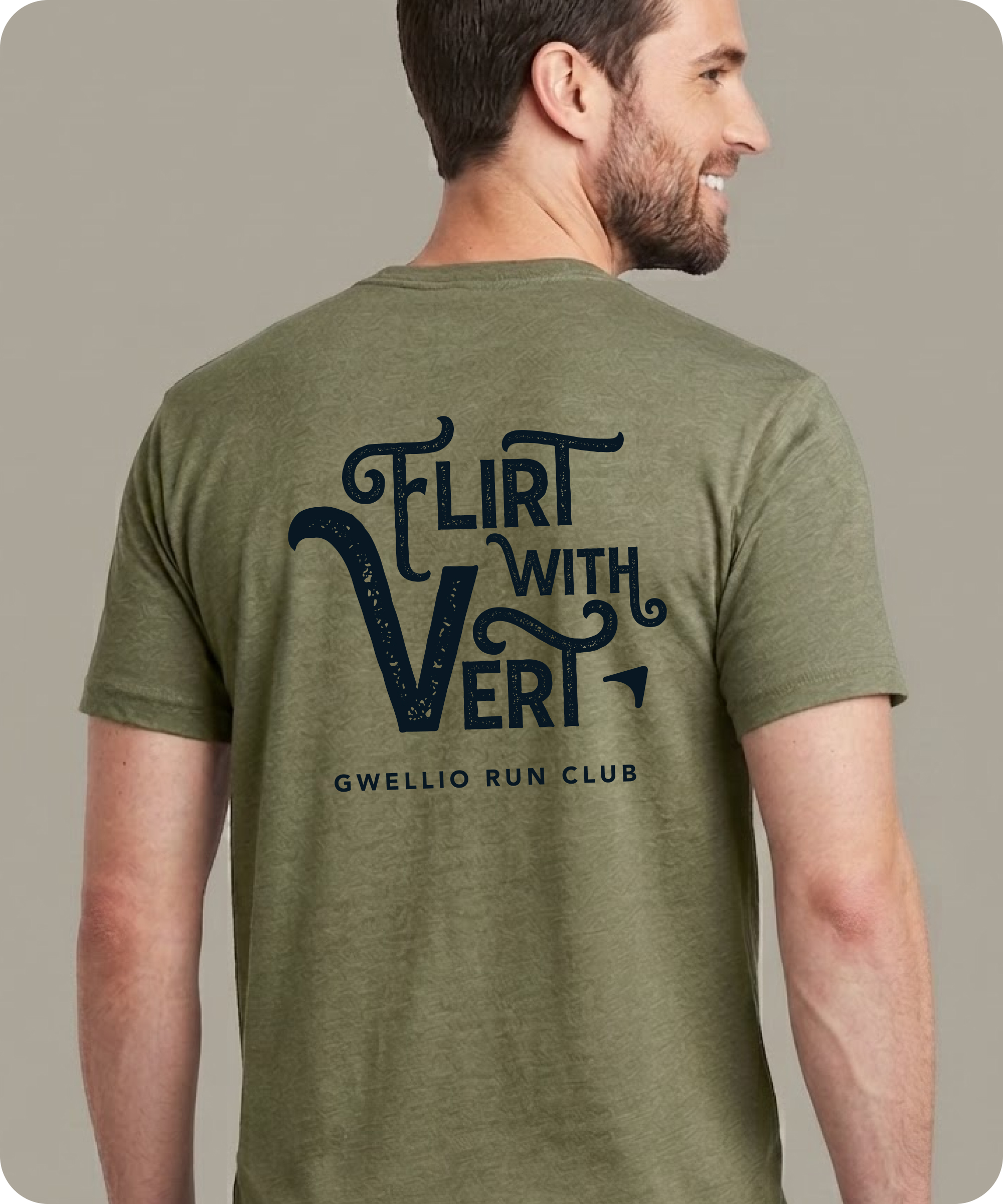 Flirt With Vert tee, back print